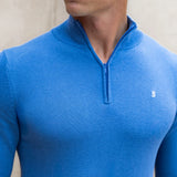 Oxbridge 1/4 Zip Jumper - Blue