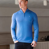 Oxbridge 1/4 Zip Jumper - Blue