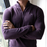 Oxbridge 1/4 Zip Jumper - Plum