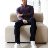 Oxbridge 1/4 Zip Jumper - Plum