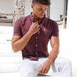 Maidstone Short Sleeve Shirt - Burgundy