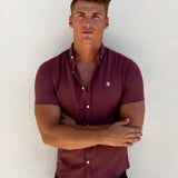 Maidstone Short Sleeve Shirt - Burgundy