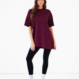 Isabel Oversized T-Shirt - Burgundy