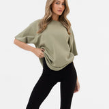 Isabel Oversized T-Shirt - Warm Olive