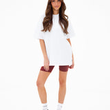 Isabel Oversized T-Shirt - White & Light Tan