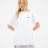 Connie Coconut Oversized T-Shirt - White