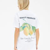 Lia Lemon Oversized T-Shirt - White
