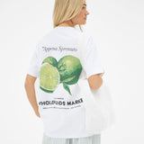 Lilo Lime Oversized T-Shirt - White