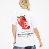 Sienna Strawberry Oversized T-Shirt - White