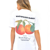Orla Orange Oversized T-Shirt - White