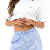 Orla Orange Oversized T-Shirt - White