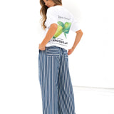 Lilo Lime Oversized T-Shirt - White