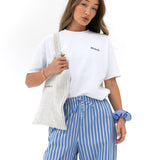 Lia Lemon Oversized T-Shirt - White