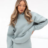 Outline Isabel Oversized Hoodie - Mineral Blue