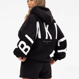Isabel Hoodie & Jogger Shorts Set - Black