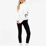 Isabel Oversized Hoodie - Flat White & Graphite