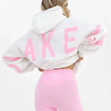 Isabel Oversized Hoodie - Flat White & Powder Pink