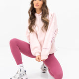 Varsity Isabel Oversized Hoodie - Ballet Pink