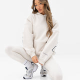 Varsity Isabel Oversized Hoodie - Chalk