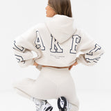 Varsity Isabel Oversized Hoodie - Chalk