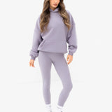 Varsity Isabel Oversized Hoodie - Washed Lilac