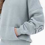 Varsity Isabel Oversized Hoodie - Mineral Blue