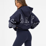 Varsity Isabel Oversized Hoodie - True Navy