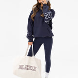 Varsity Isabel Oversized Hoodie - True Navy