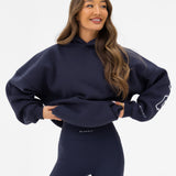 Varsity Isabel Oversized Hoodie - True Navy