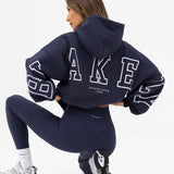 Varsity Isabel Oversized Hoodie - True Navy
