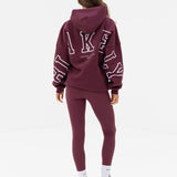 Varsity Isabel Oversized Hoodie - Old Burgundy