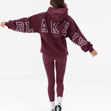Varsity Isabel Oversized Hoodie - Old Burgundy