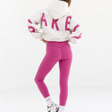 Isabel Oversized Hoodie - Marl White & Pink