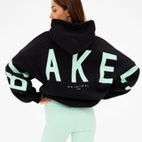 Isabel Oversized Hoodie - Black & Pastel Green