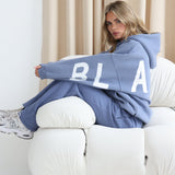 Isabel Oversized Hoodie - Blue