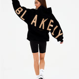 Isabel Oversized Hoodie - Black & Light Tan
