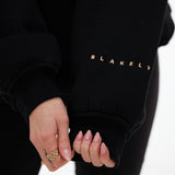 Isabel Oversized Hoodie - Black & Light Tan