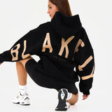 Isabel Oversized Hoodie - Black & Light Tan