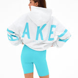 Isabel Oversized Hoodie - Marl White & Aqua