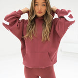 Isabel Oversized Hoodie - Berry