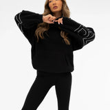 Borg Isabel Oversized Hoodie - Black