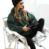 Borg Isabel Oversized Hoodie - Green