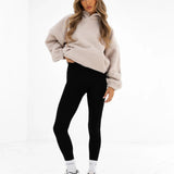 Borg Isabel Oversized Hoodie - Tan