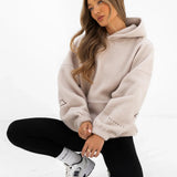 Borg Isabel Oversized Hoodie - Tan