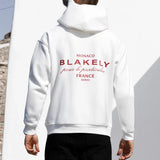 Monaco Relaxed Hoodie - White & Red