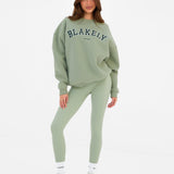Varsity Oversized Jumper - Light Green