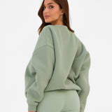 Varsity Oversized Jumper - Light Green