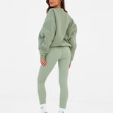Varsity Oversized Jumper - Light Green