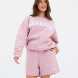 Varsity Oversized Jumper - Vintage Pink