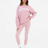Varsity Oversized Jumper - Vintage Pink